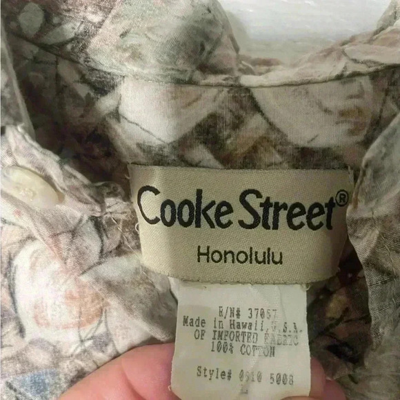Vintage Cooke Street Reverse Print Honolulu Hawaii Aloha Shirt Size Large - Picture 4 of 5